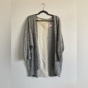Gray Lace Cardigan